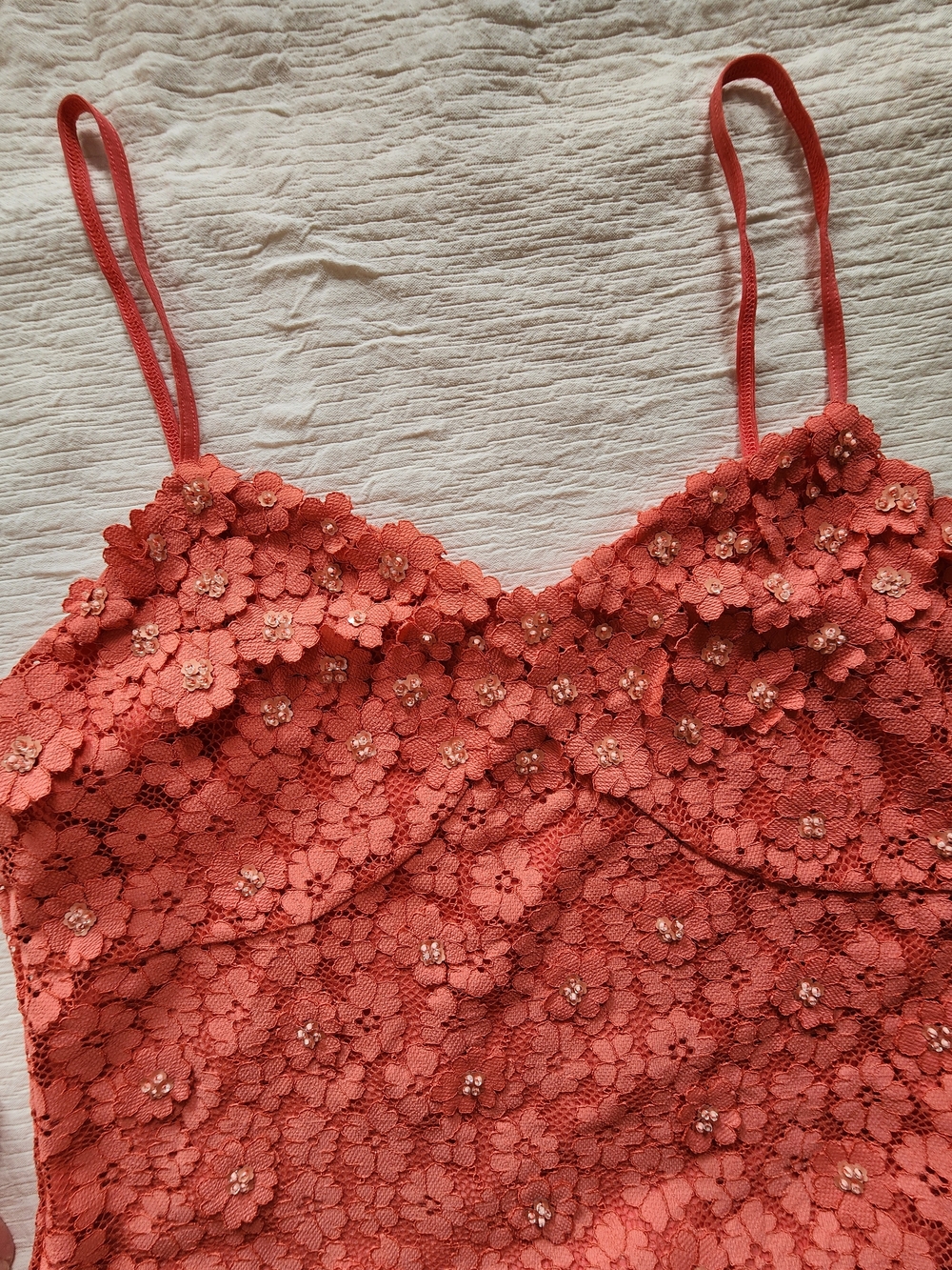 Michael Kors Coral Strapless Lace Dress - Picture 2 of 8
